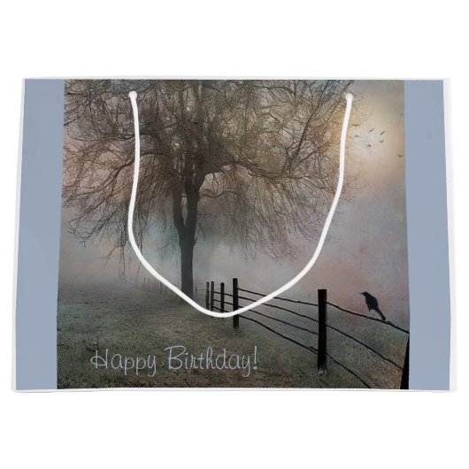 Misty Country Scene Groot Cadeauzakje (Voorkant)