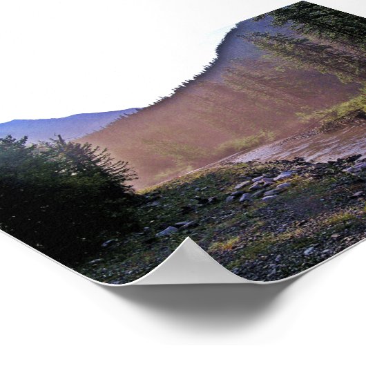 Misty Creek Sunrise Glacier-Waterton Parks Poster (Hoek)