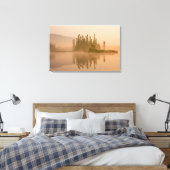 Misty dawn on East Inlet, Pittsburg, New Canvas Afdruk (Insitu (Slaapkamer))