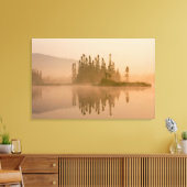 Misty dawn on East Inlet, Pittsburg, New Canvas Afdruk (Insitu (Woonkamer))