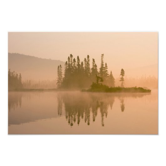 Misty dawn on East Inlet, Pittsburg, New Foto Afdruk (Voorkant)