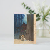 Misty day in Nikko Hiroshi Yoshida woodblock art Briefkaart (Staand voorkant)