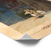 Misty day in Nikko Hiroshi Yoshida woodblock art Poster (Hoek)