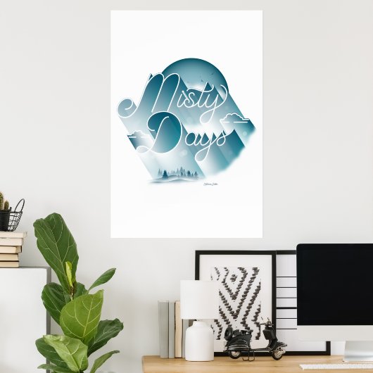 Misty Days Poster (24x36) (Thuiskantoor)