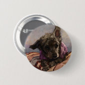 Misty de poedel ronde button 5,7 cm (Voorkant /achterkant)