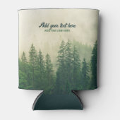 Misty dennenbos bomen aangepast aandenken blikjeskoeler (Voorkant)