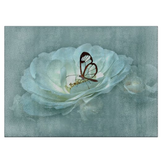 MISTY DREAMS - ROOS EN BUTTERFLES SNIJPLANK (Voorkant)