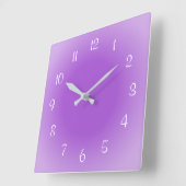 Misty Edges Paarse diepvrieskleuren Vierkante Klok (Hoek)