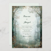 Misty Emerald Forest Path Romantic Woodland Kaart (Voorkant / Achterkant)