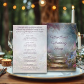 Misty Enchanted Floral Forest Outdoor Wedding Menu
