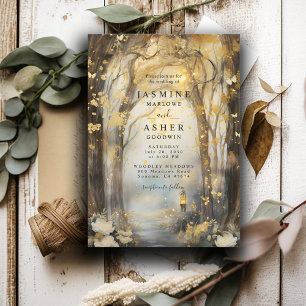 Misty Enchanted Forest huwelijksuitnodiging Kaart