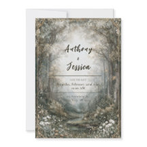 Misty Enchanted Forest huwelijksuitnodiging