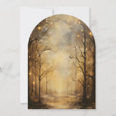 Misty Enchanted Forest Path Huwelijksuitnodiging Kaart (Achterkant)