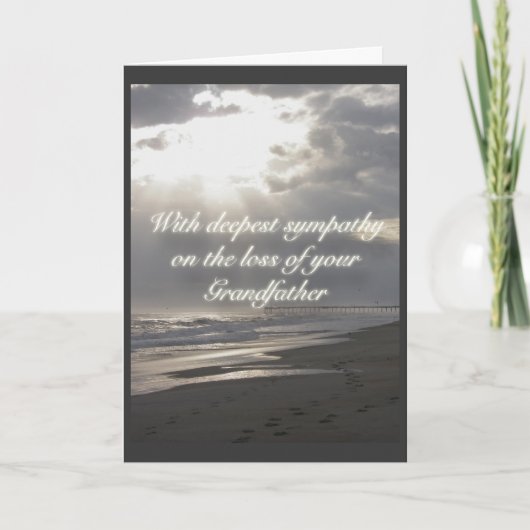 Misty Evening Grootvaders Verlies Sympathie Kaart (Voorkant)