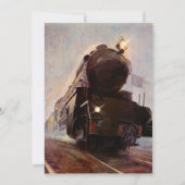 Misty Evening Train Retirement Party Invitations! Kaart (Voorkant)