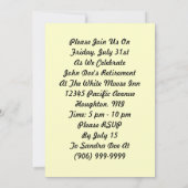 Misty Evening Train Retirement Party Invitations! Kaart (Achterkant)