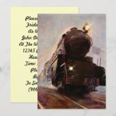 Misty Evening Train Retirement Party Invitations! Kaart (Voorkant / Achterkant)