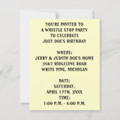 Misty Evening Train Sta Kaart (Achterkant)