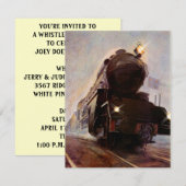 Misty Evening Train Sta Kaart (Voorkant / Achterkant)