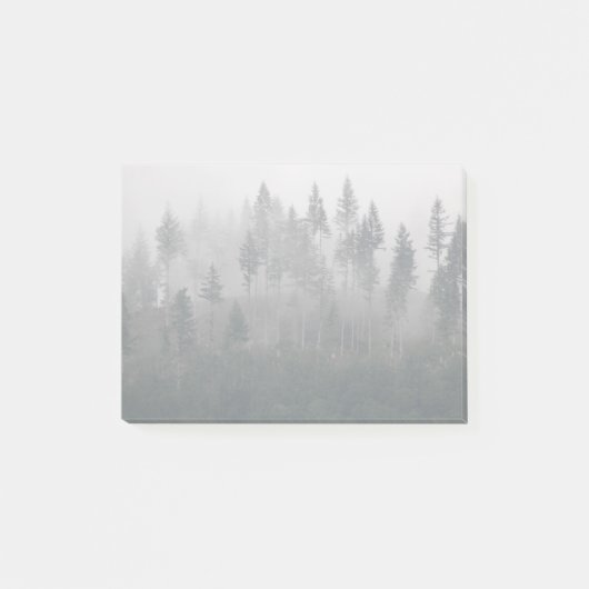 Misty Evergreen Forest Landschap Post-it® Notes (Voorkant)