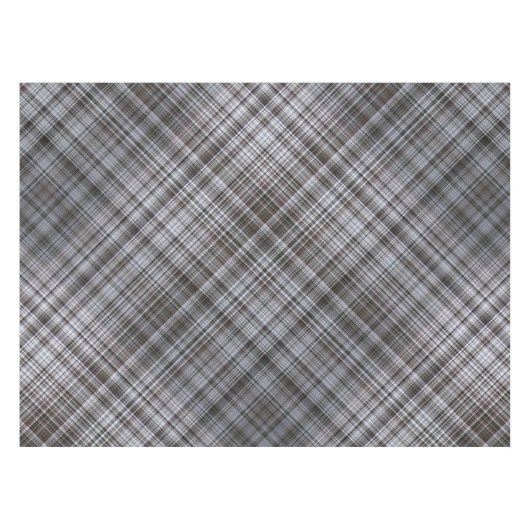 Misty Februari Blauw en Grijs Plaid Tafelkleed (Voorkant (Horizontaal))