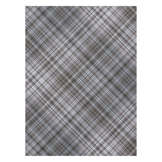 Misty Februari Blauw en Grijs Plaid Tafelkleed (Voorkant)