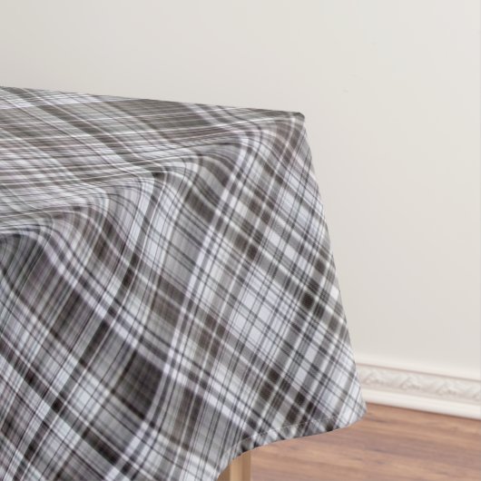 Misty Februari Blauw en Grijs Plaid Tafelkleed (Voorbeeld)
