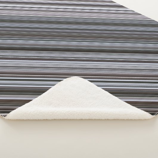 Misty Februari Blauwe en Grijze Streep Sherpa Deken (3/4)