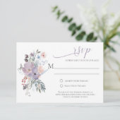 Misty Fields Calligrafie RSVP-kaarten RSVP Kaartje (Staand voorkant)