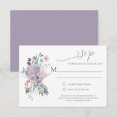 Misty Fields Calligrafie RSVP-kaarten RSVP Kaartje (Voorkant / Achterkant)
