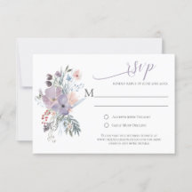 Misty Fields Calligrafie RSVP-kaarten