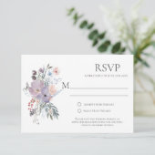 Misty Fields Calligrafie RSVP-kaarten RSVP Kaartje (Staand voorkant)