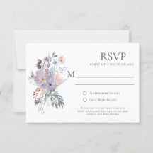 Misty Fields Calligrafie RSVP-kaarten