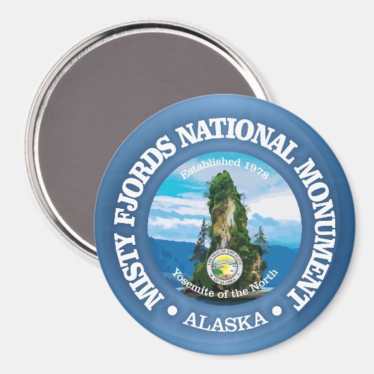 Misty Fjorden (NM) Magneet (Voorkant / Achterkant)