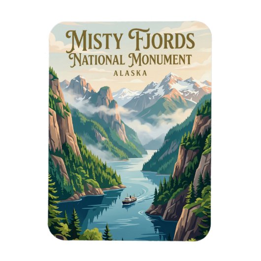 Misty Fjords National Monument Alaska Magneet (Verticaal)