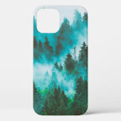Misty foggy berglandschap met bos en vezel Case-Mate iPhone case (Achterkant)