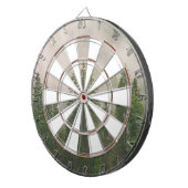 Misty Foggy Forest Bomen Dartbord (Voorkant Rechts)