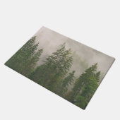 Misty Foggy Forest Bomen Deurmat (Schuin)