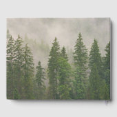 Misty Foggy Forest Bomen Gastenboek (Achterkant)