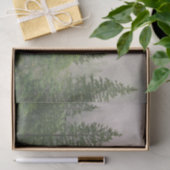 Misty Foggy Forest Bomen Tissuepapier (Geschenk)