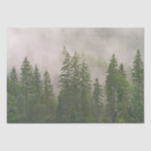Misty Foggy Forest Bomen Tissuepapier (Voorkant)