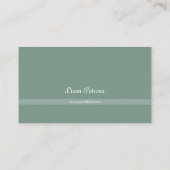 Misty Forest Archway Moss Green Rustic Visitekaartje (Achterkant)