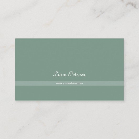 Misty Forest Archway Moss Green Rustic Visitekaartje (Achterkant)