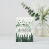 Misty Forest Baby shower Boek Aanvraag Informatiekaartje (Staand voorkant)