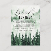 Misty Forest Baby shower Boek Aanvraag Informatiekaartje (Voorkant)