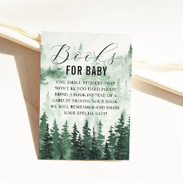 Misty Forest Baby shower Boek Aanvraag Informatiekaartje
