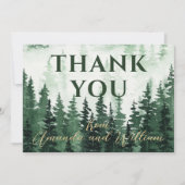 Misty Forest Baby shower Dank u Bedankkaart (Voorkant)