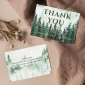 Misty Forest Baby shower Dank u Bedankkaart