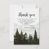 Misty Forest Baby shower Dank u Bedankkaart (Voorkant)