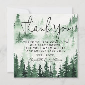 Misty Forest Baby shower Dank u Bedankkaart (Voorkant)